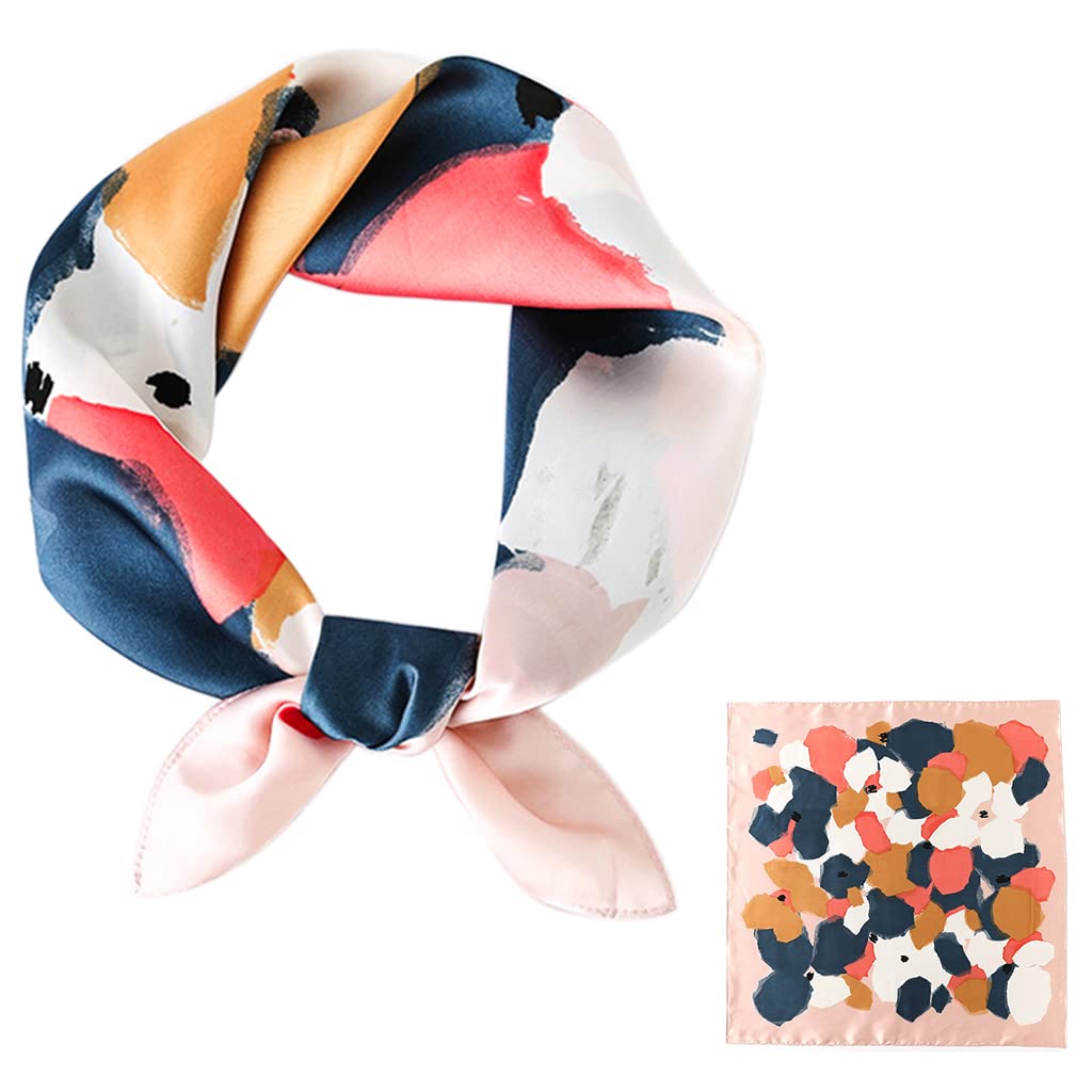 PALAY Scarf for Women Square Polyester Scarf Comfy Printed Satin Scarf Silk-Feel Scarf, Stylish Neck Scarf Stole Wrap-22×22 inch PALAY Scarf for Women Square Polyester Scarf Comfy Printed Satin Scarf Silk-Feel Scarf, Stylish Neck Scarf Stole Wrap-22×22 inch
